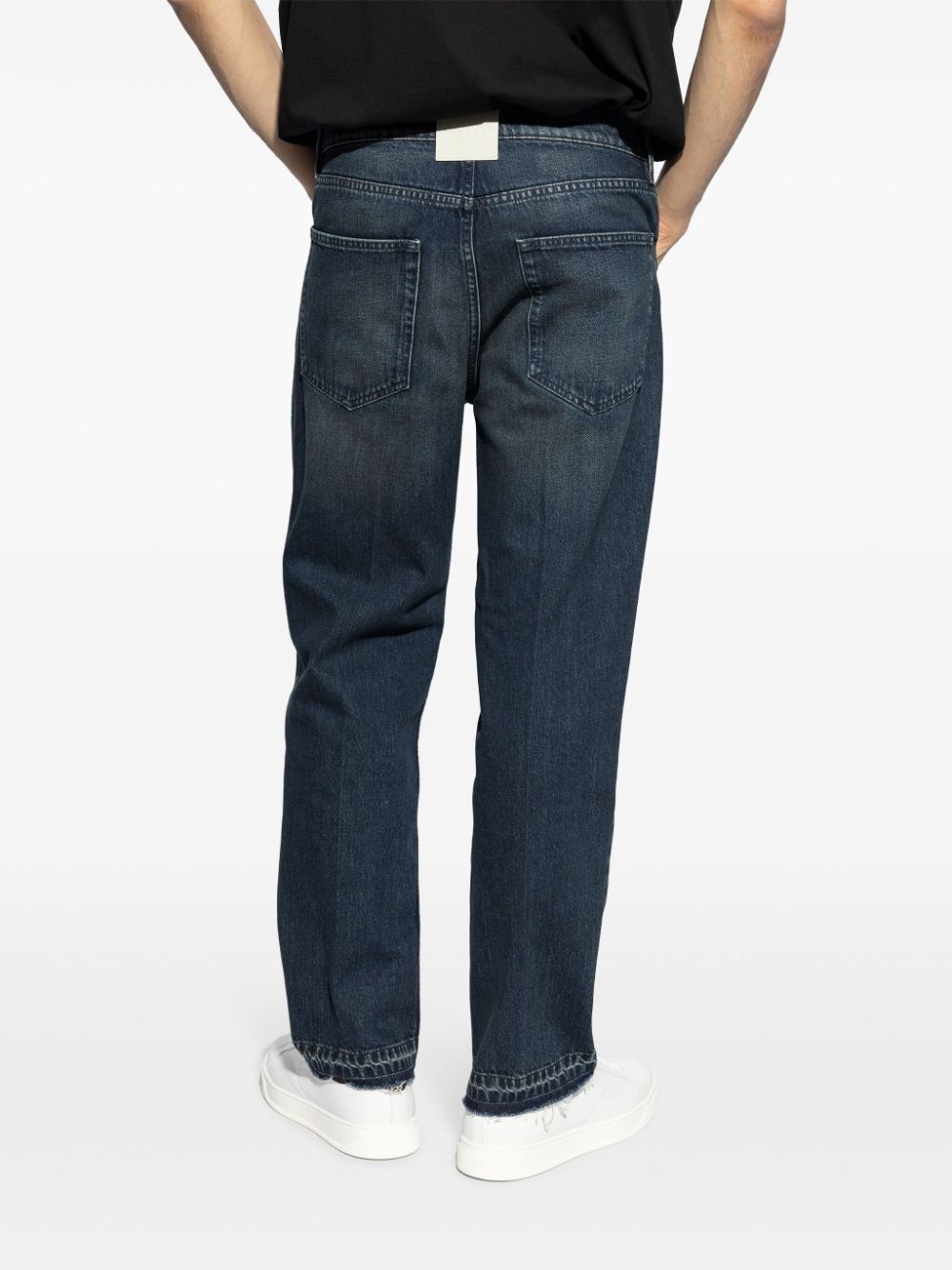 logo-patch cotton jeans - 4