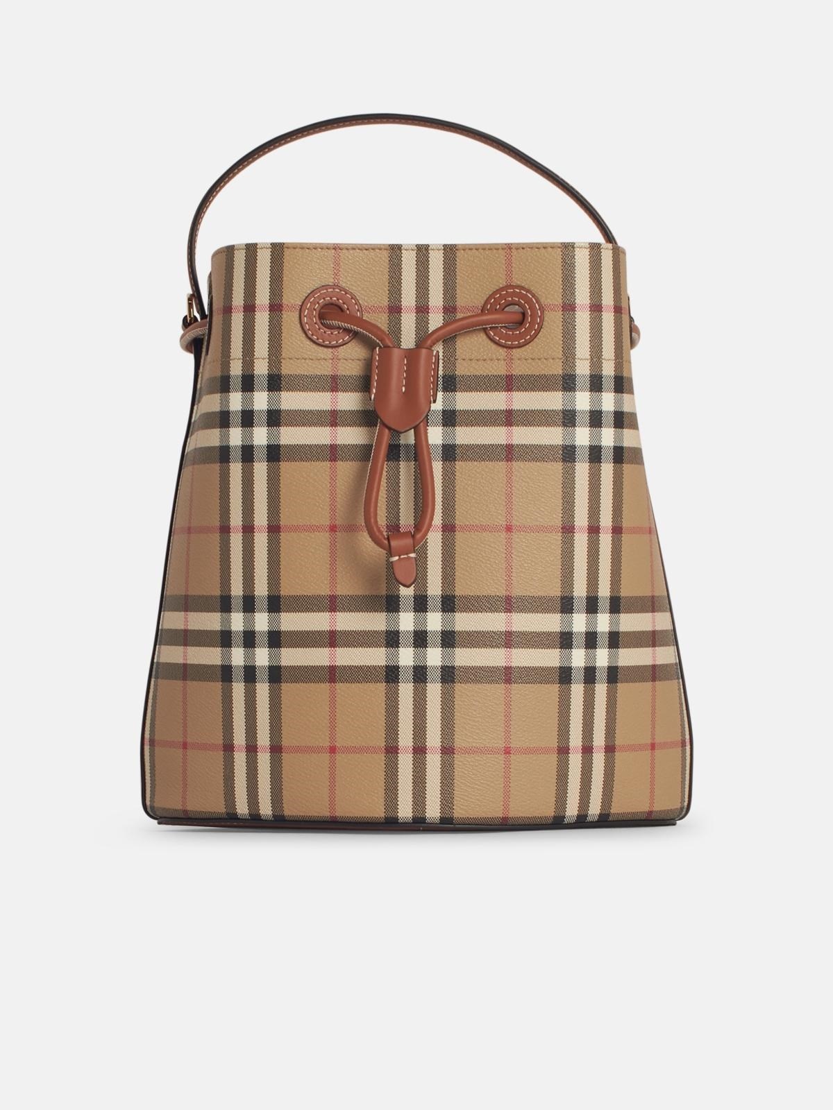 'CHECK' BUCKET BAG IN BEIGE POLYURETHANE BLEND - 1