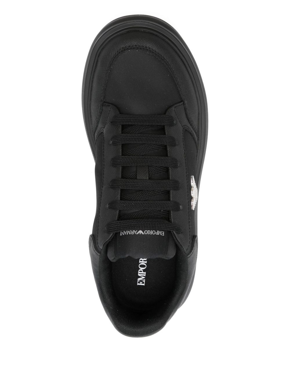 logo-plaque sneakers - 4