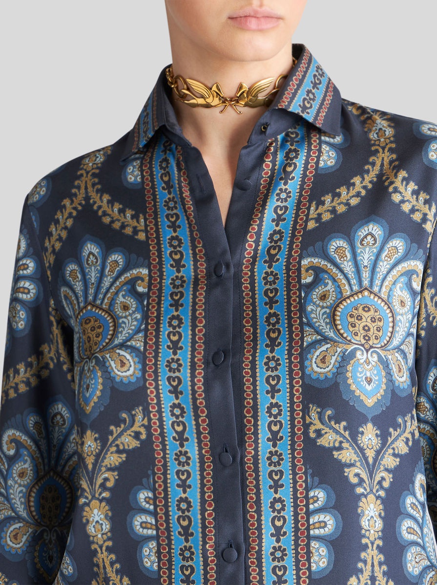 PRINTED SILK TWILL SHIRT - 3