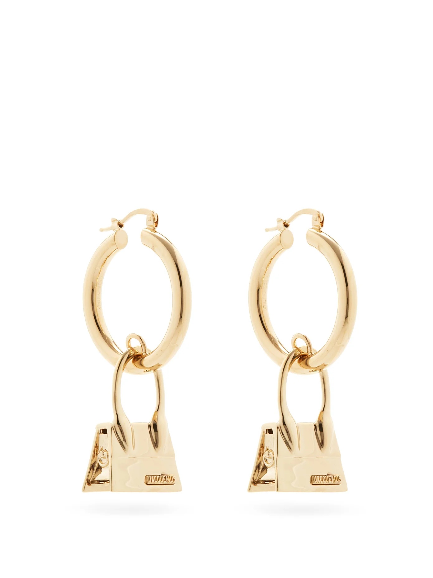 Chiquito bag-charm hoop earrings - 1