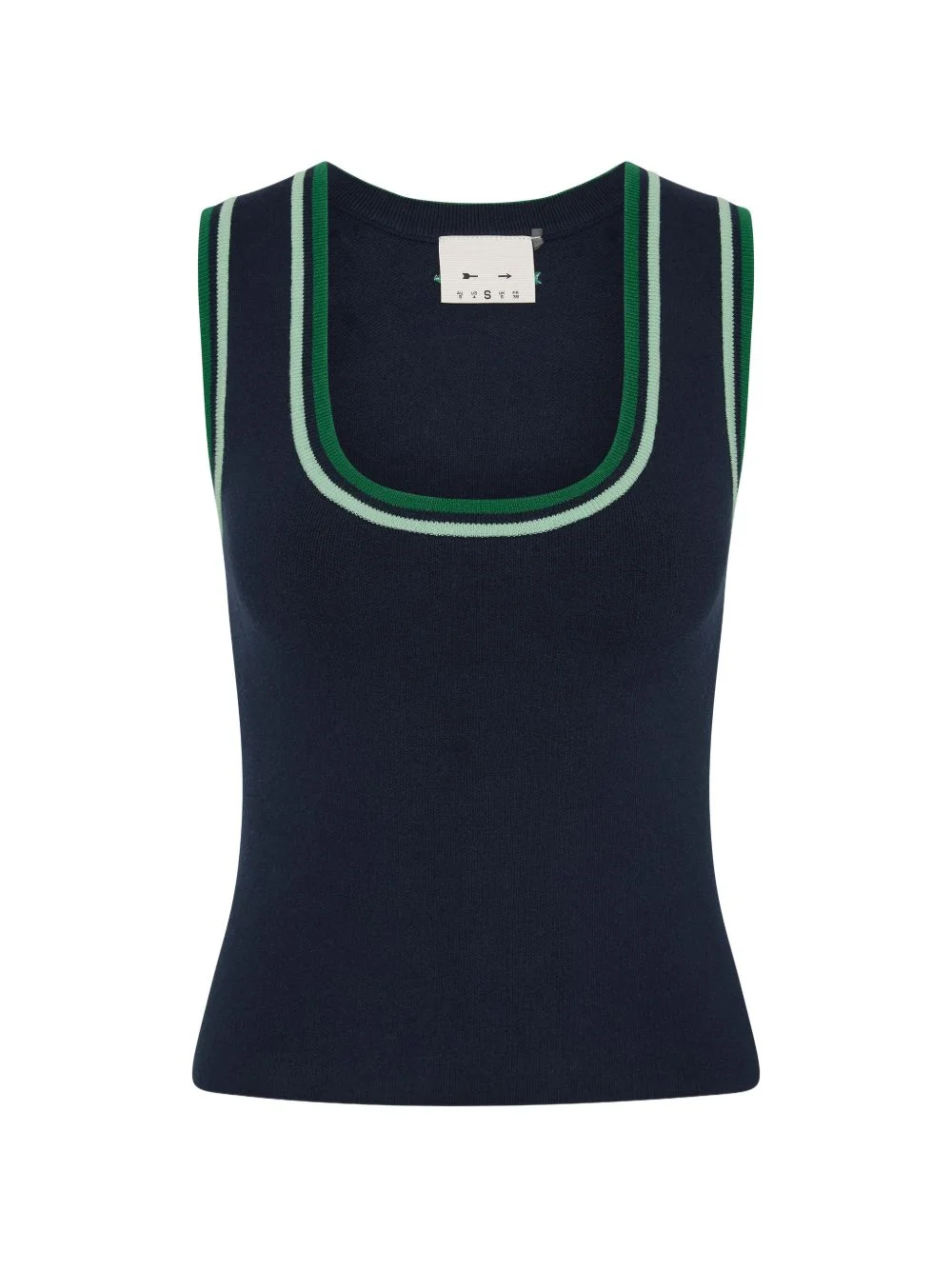 Joey striped-trim tank top - 1