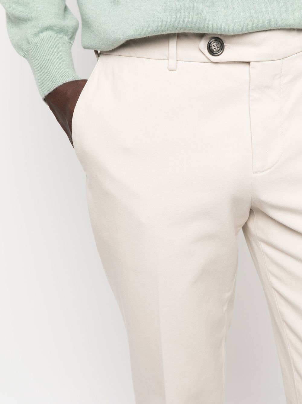 mid-rise straight chinos - 5