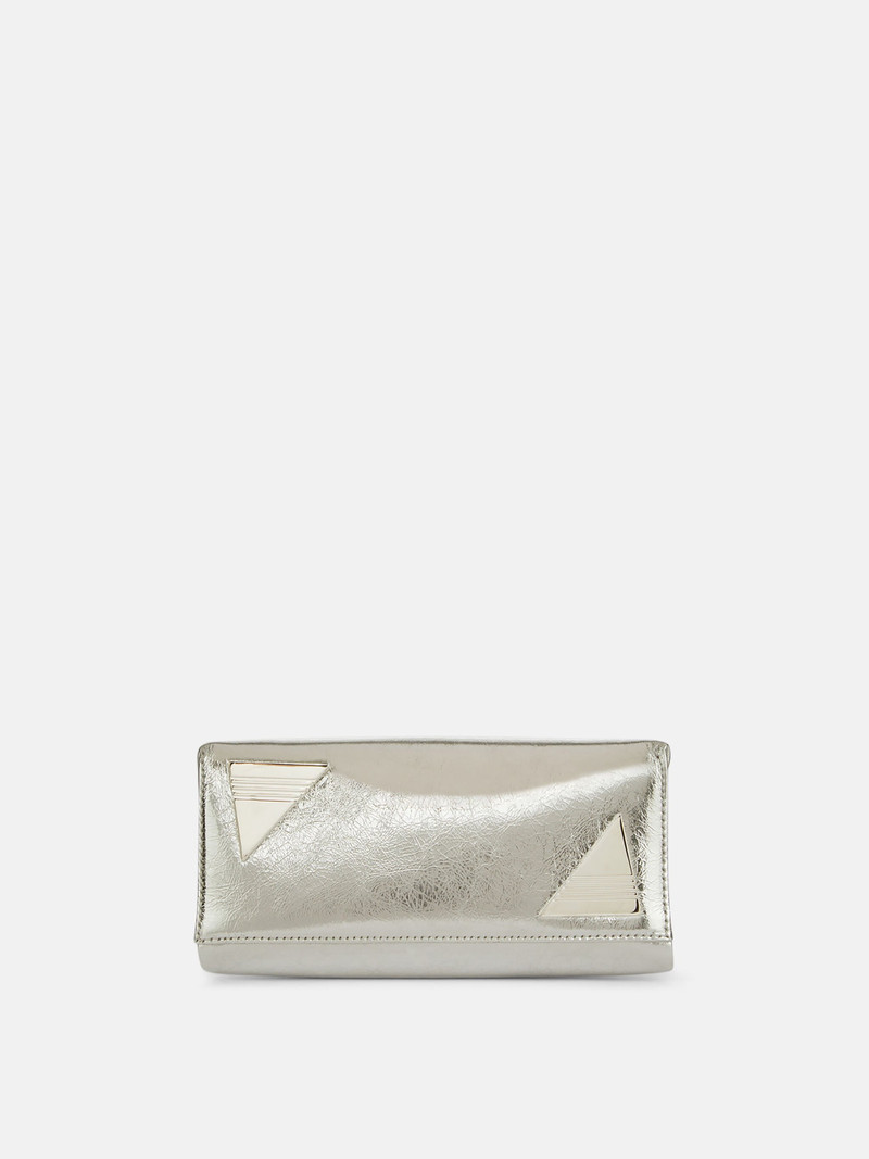 THE ATTICO ''MIDNIGHT'' SILVER MINI CLUTCH outlook