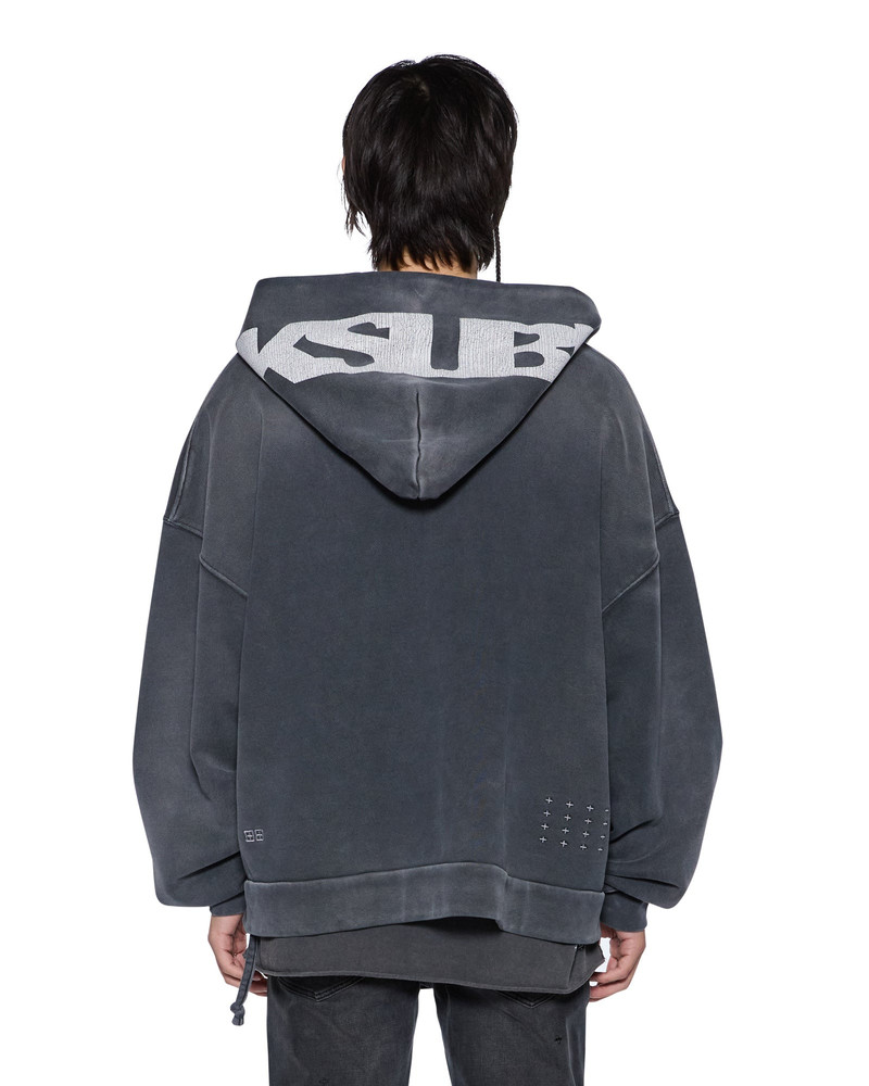 ACE EKCESS ZIP THRU HOODIE BLACK FADE 1