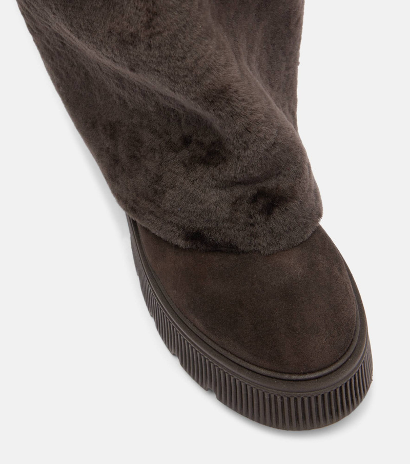 Turin shearling and suede boots 5