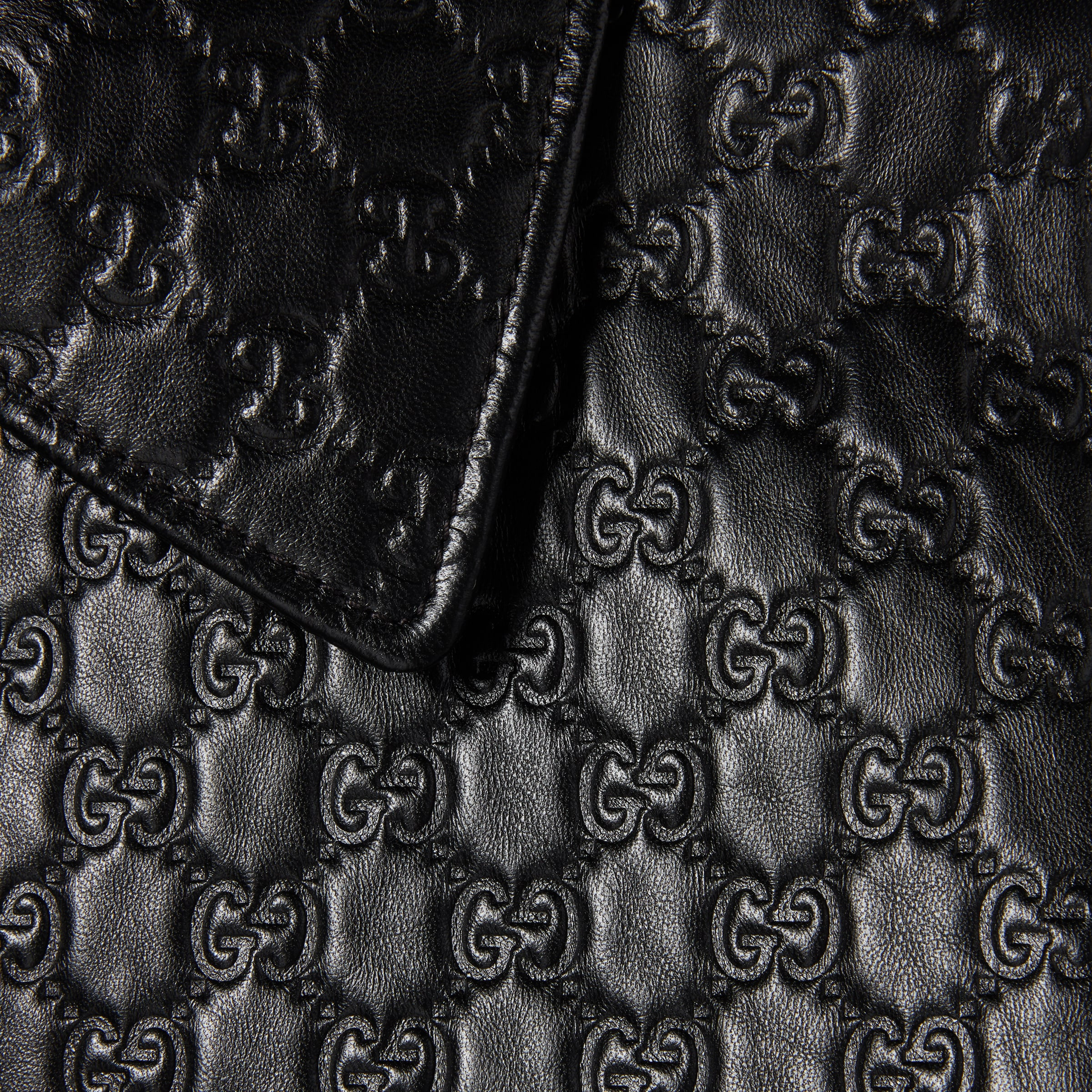 Embossed GG leather jacket - 6