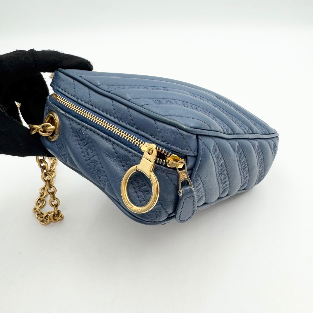 Balenciaga Blue Blanket Chain Crossbody Bag - 7