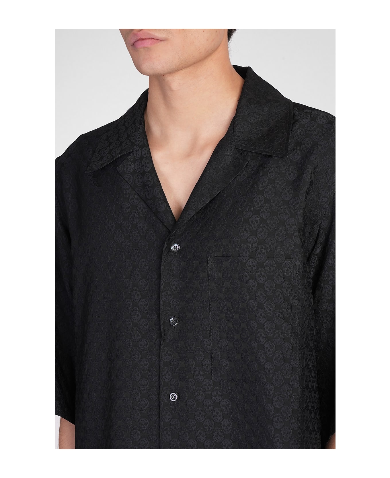 Shirt In Black Viscose - 5