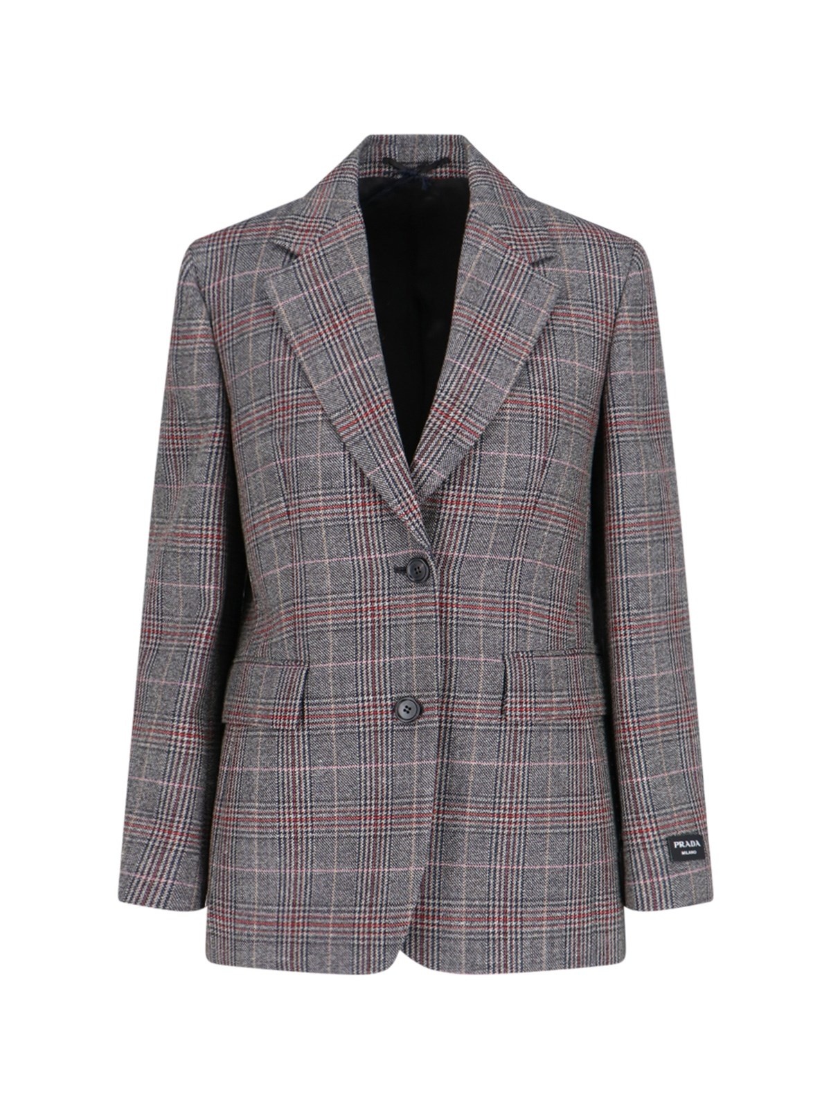 SINGLE-BREASTED CHECK BLAZER - 1