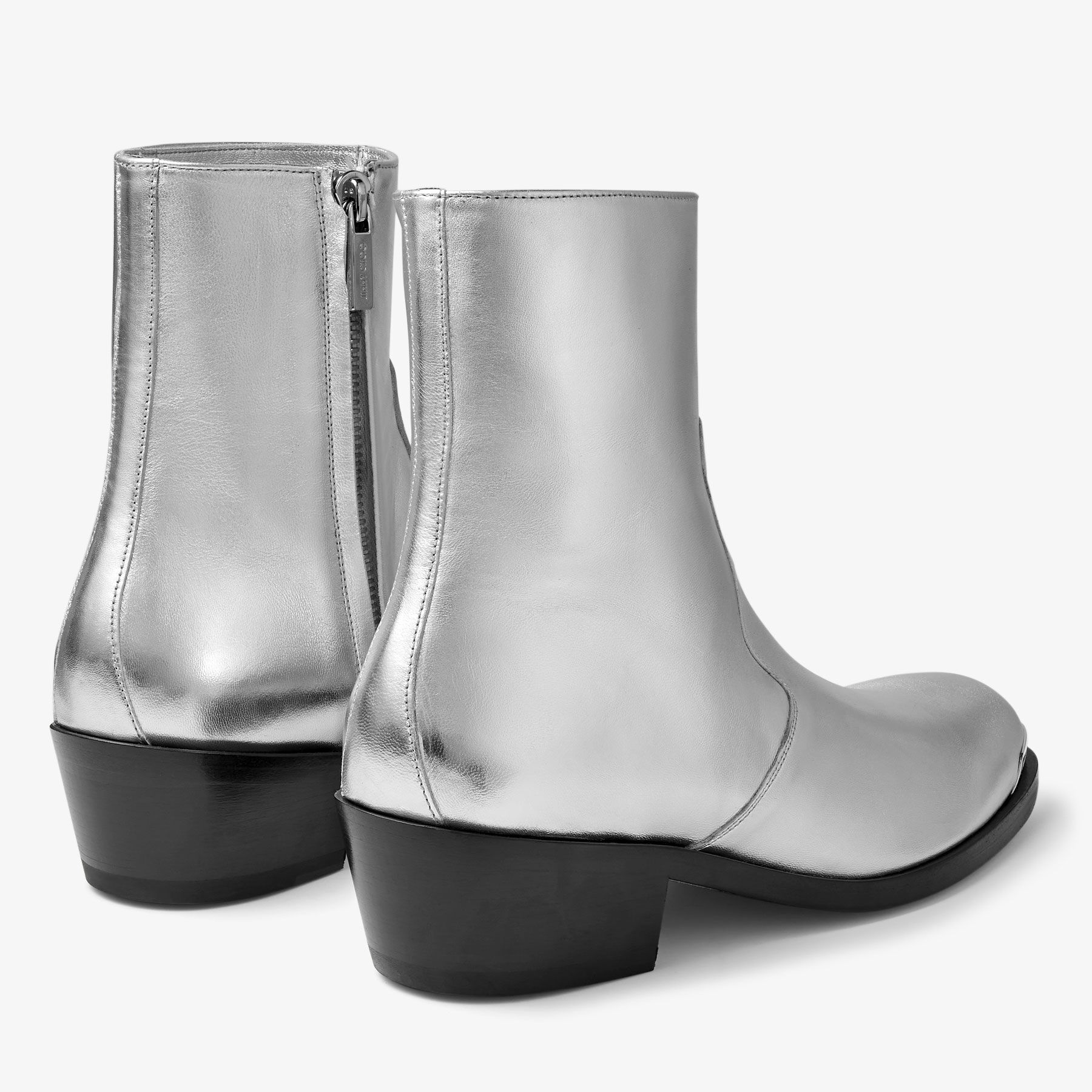 Sammy/M
Silver Metallic Nappa Ankle Boots - 6