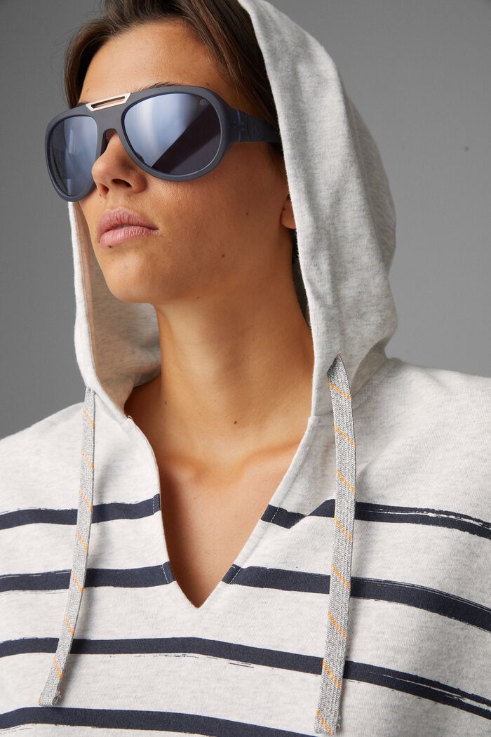Dawn Hoodie in Gray/Dark blue - 4