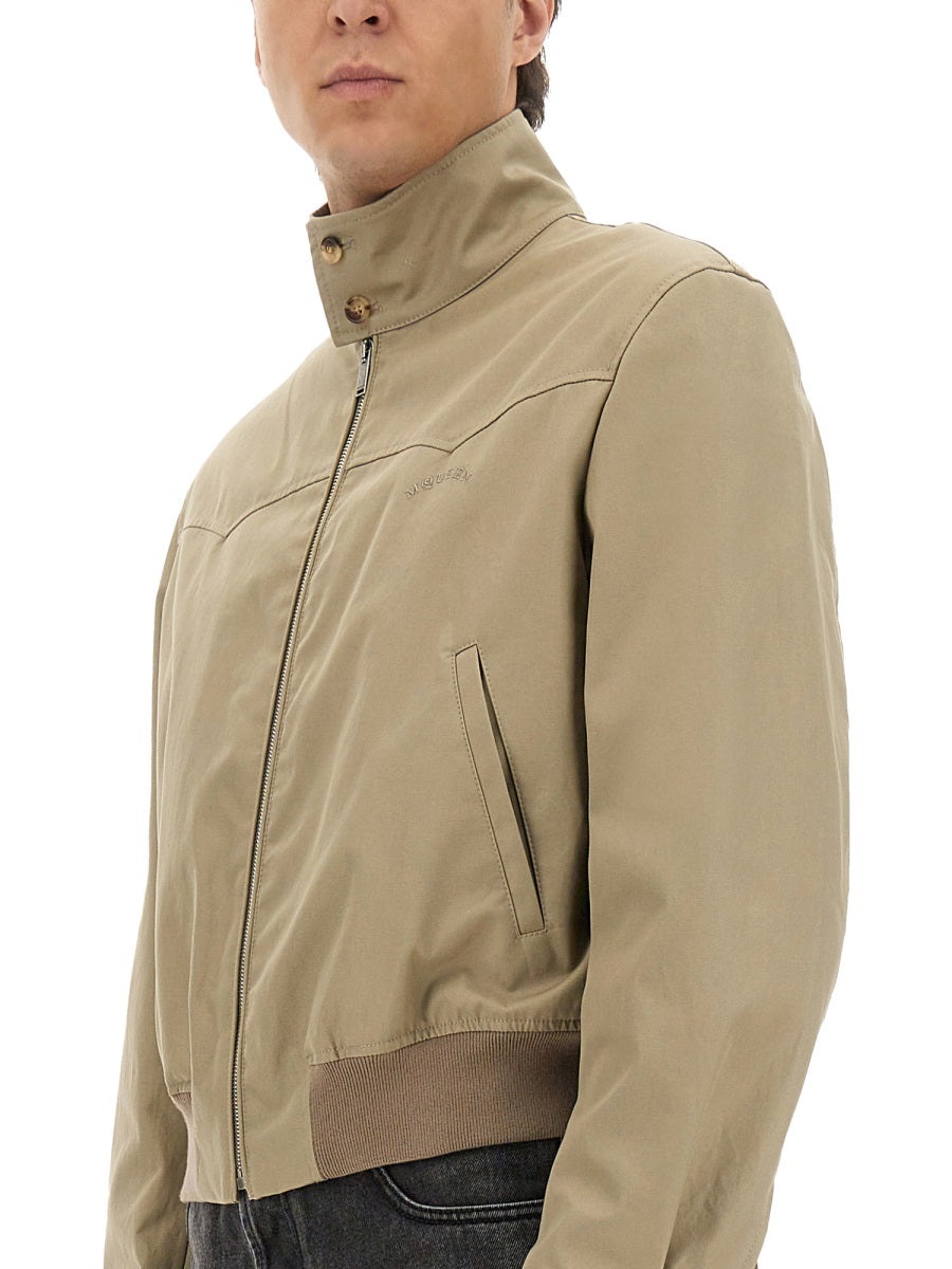 Alexander Mcqueen Men Harrington Cropped Jacket - 3