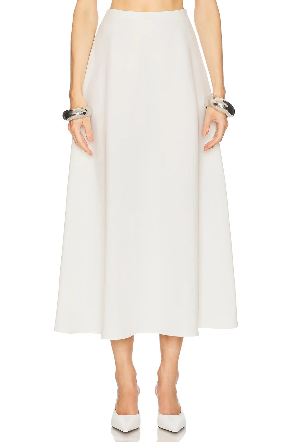 The Heavy Crepe Midi Skirt - 1