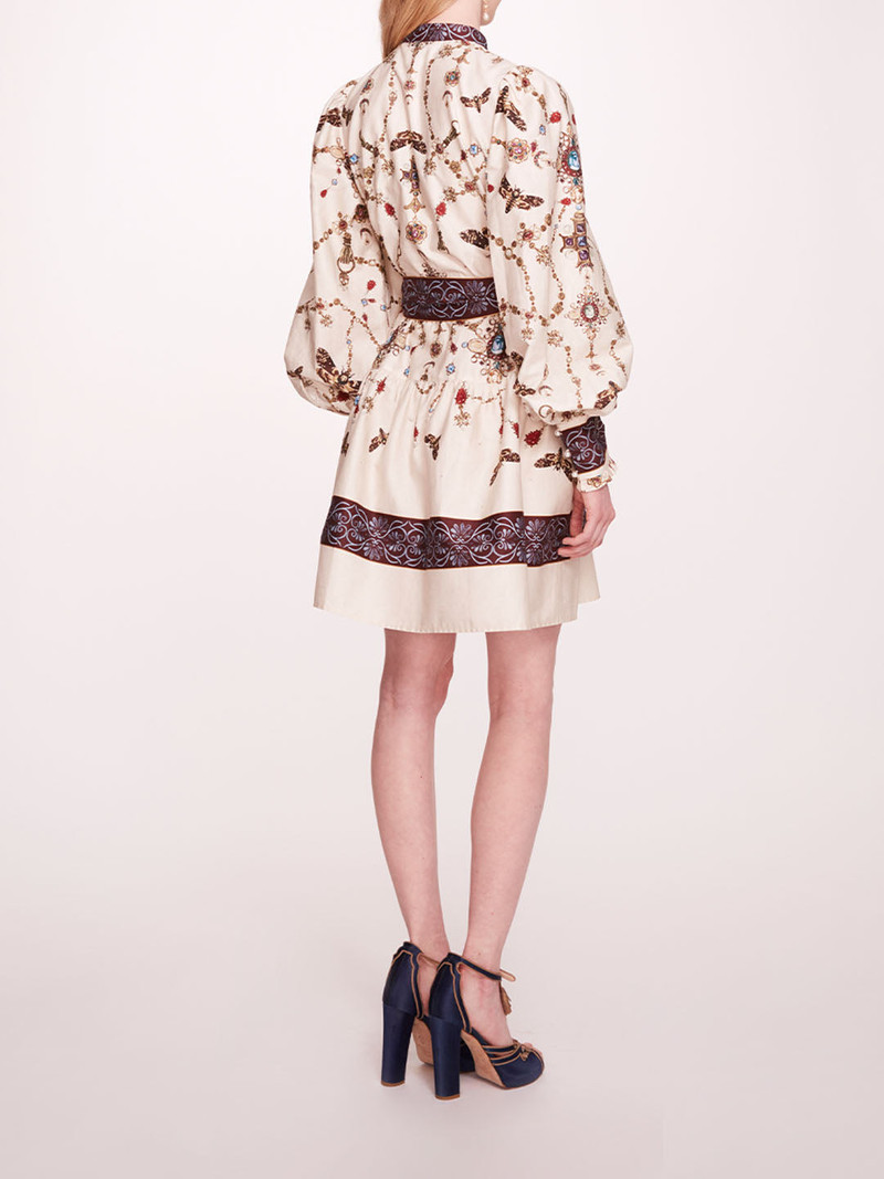 Marchesa PRINTED POPLIN MINI DRESS outlook