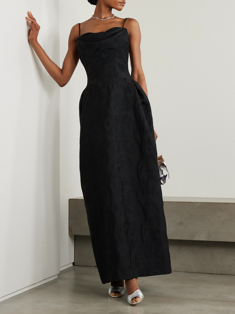 EMILIA WICKSTEAD Kiril Draped Jacquard Gown outlook
