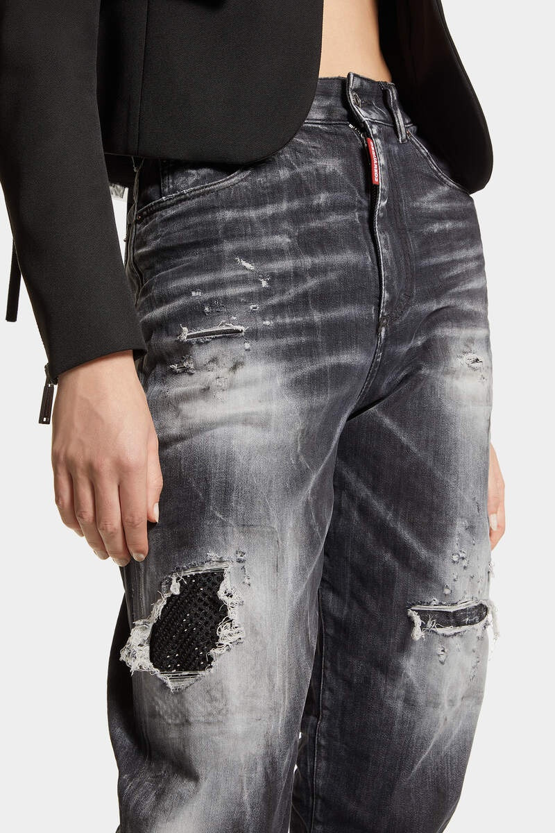 BLACK JET SET WASH 80'S JEANS 5