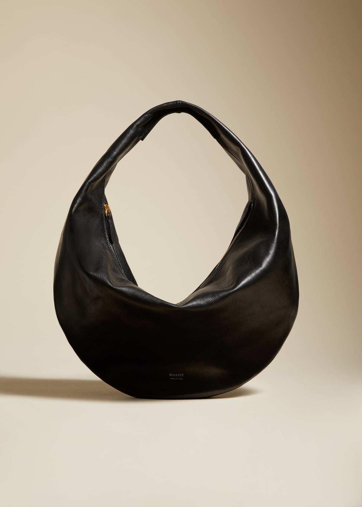 The Medium Olivia Hobo in Black Leather - 1