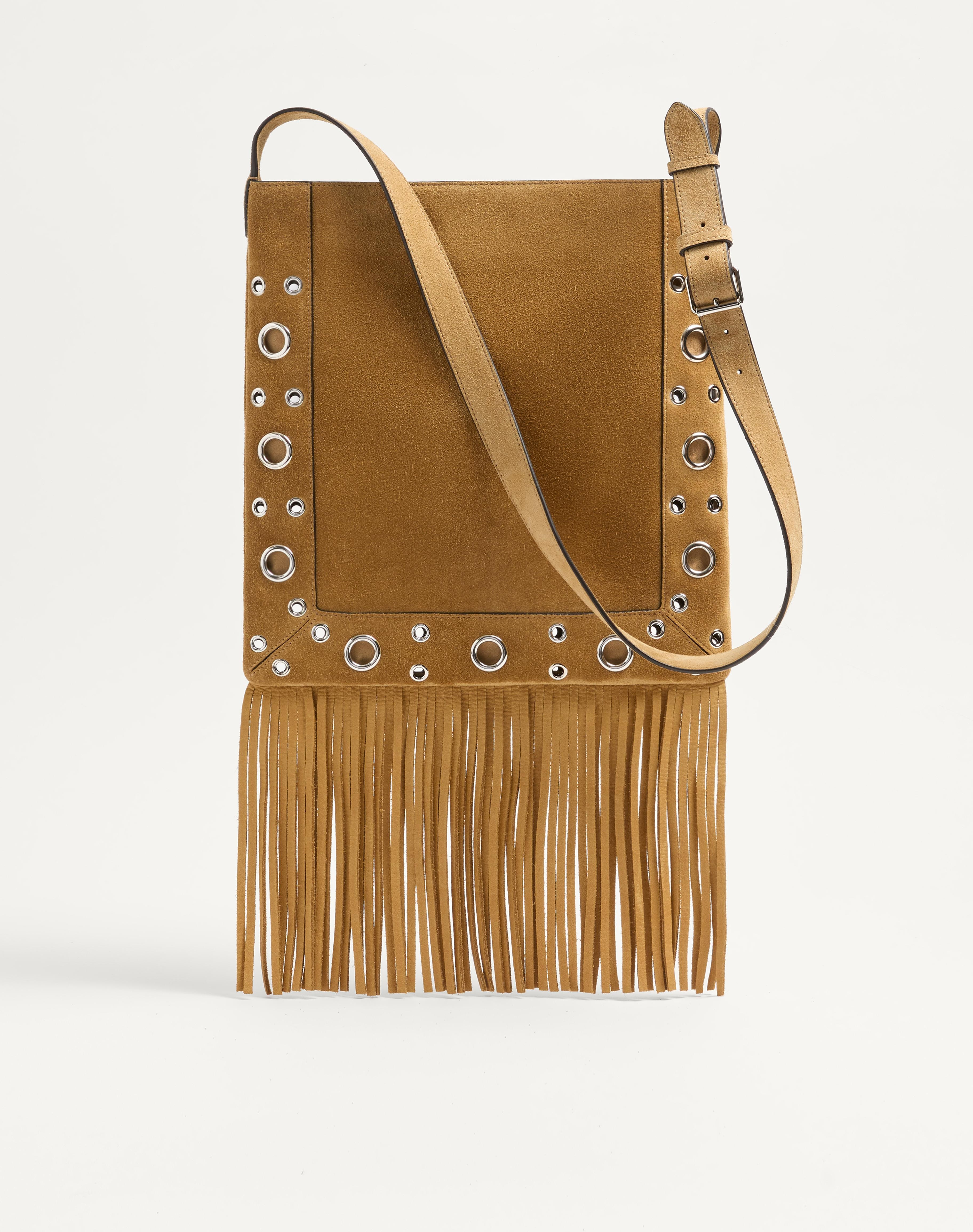VALENTINO GARAVANI NELLCÔTE SUEDE SHOULDER BAG WITH FRINGES - 5