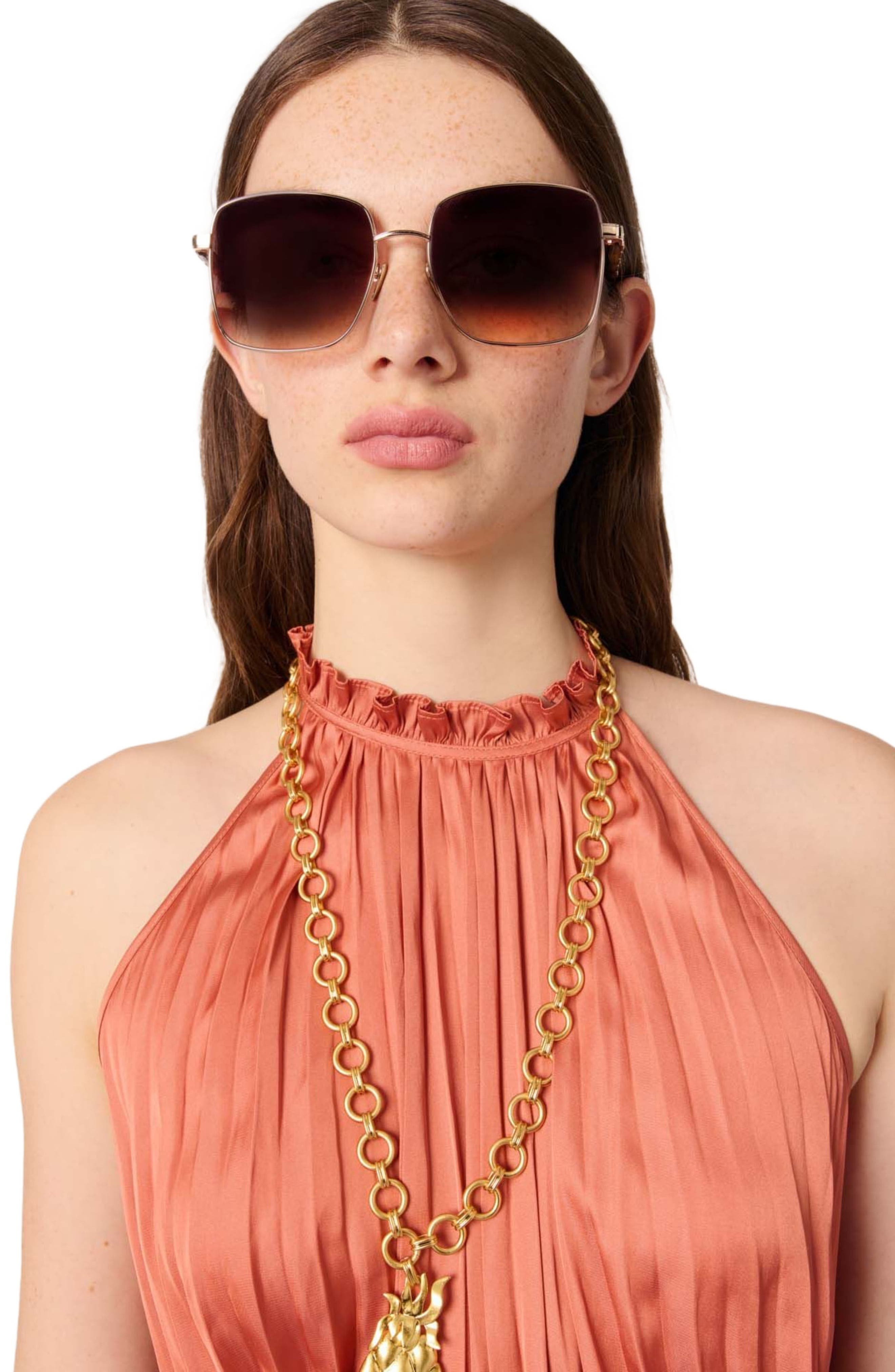maje Sleeveless pleated top in Terracota at Nordstrom - 6