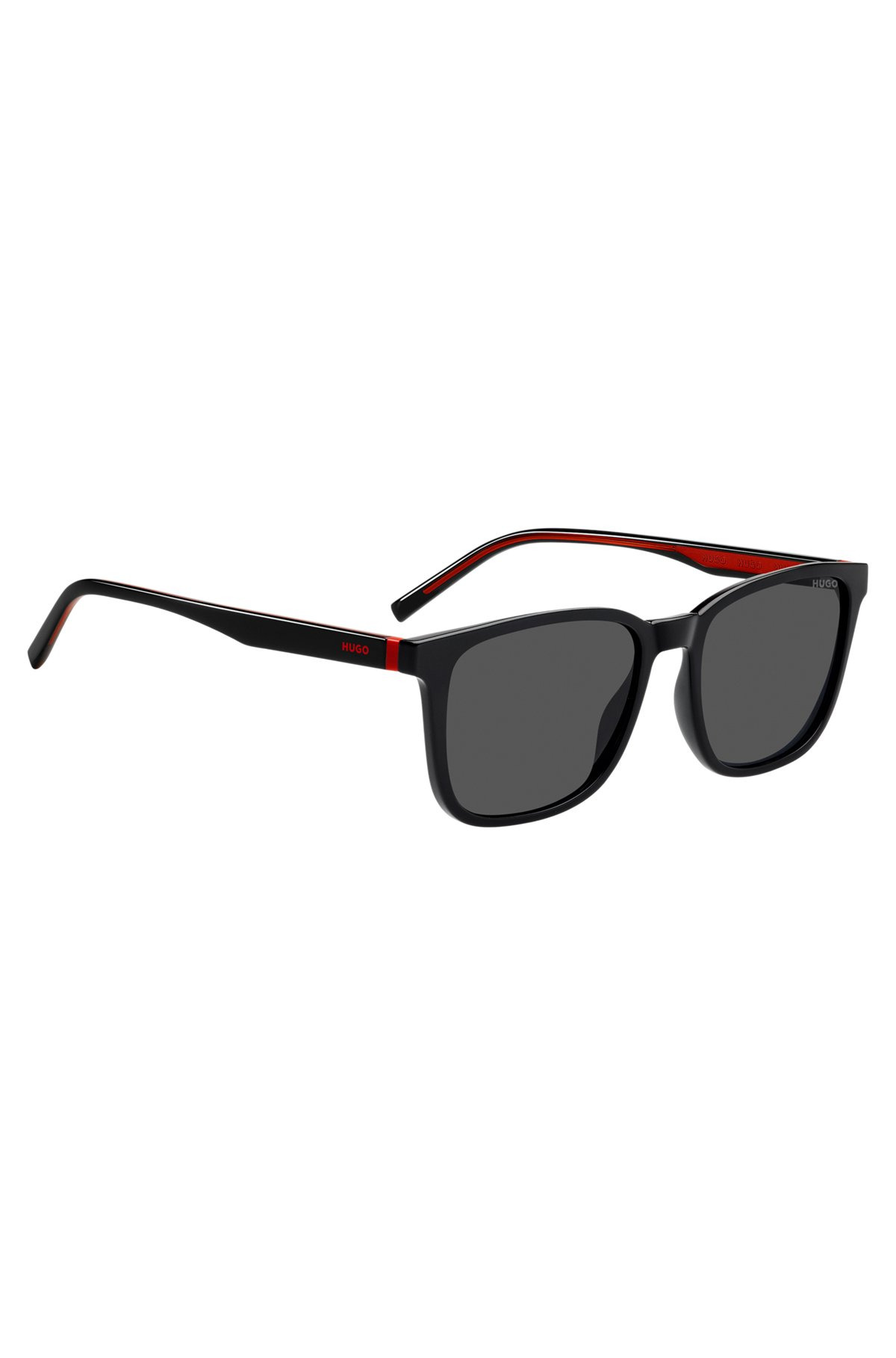 BLACK-ACETATE SUNGLASSES WITH RED DETAILS - 4