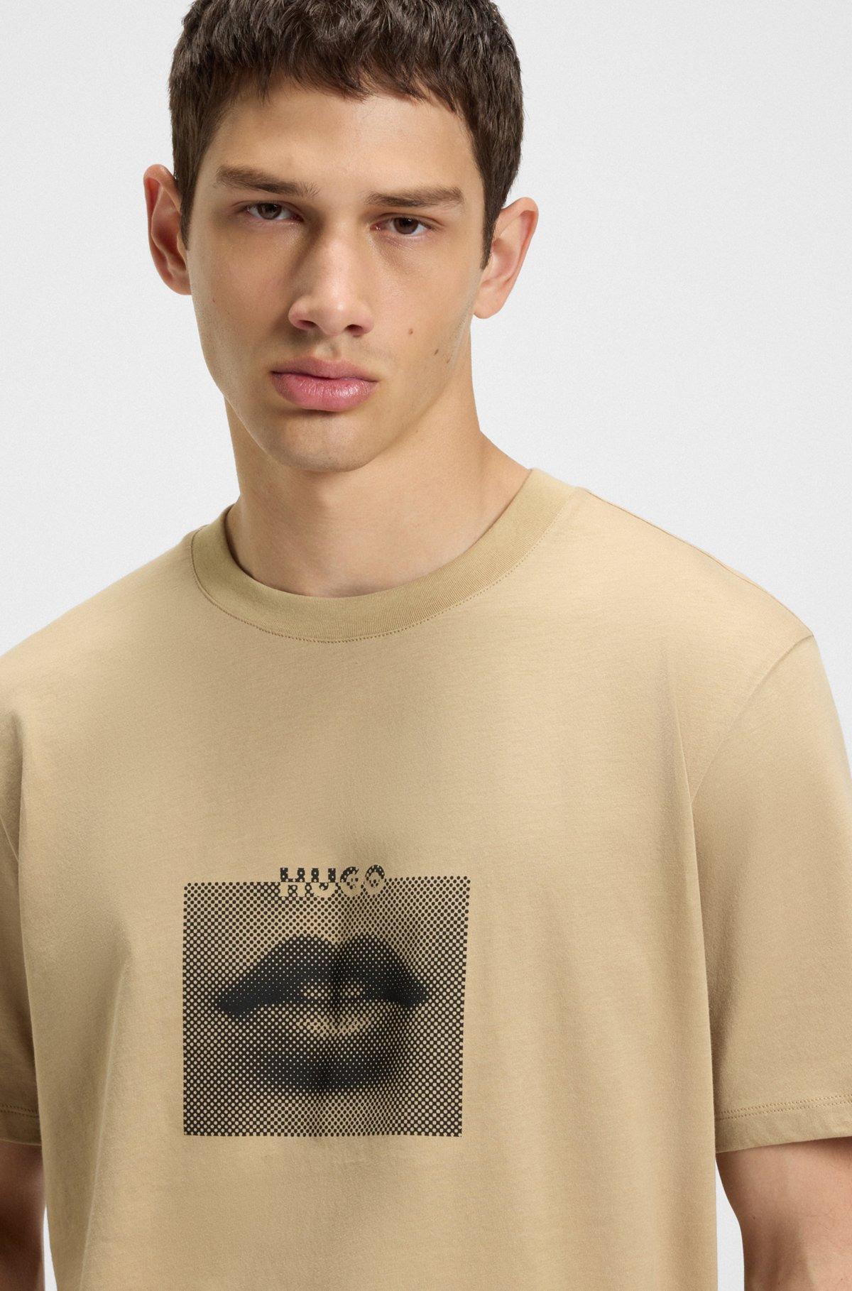 COTTON-JERSEY T-SHIRT WITH LIP ARTWORK - 3