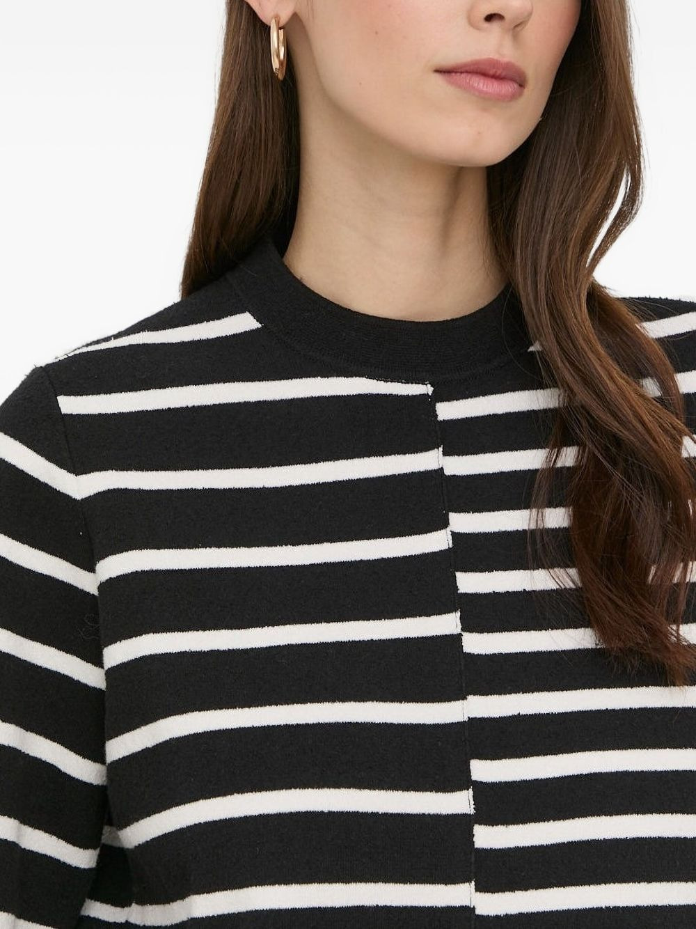stripe crew-neck sweater - 3