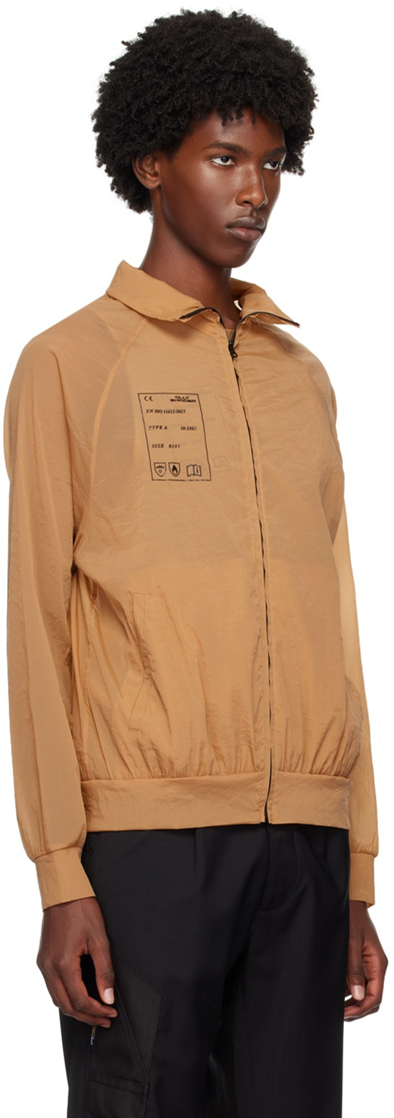 OLLY SHINDER Tan Sheer Jacket outlook