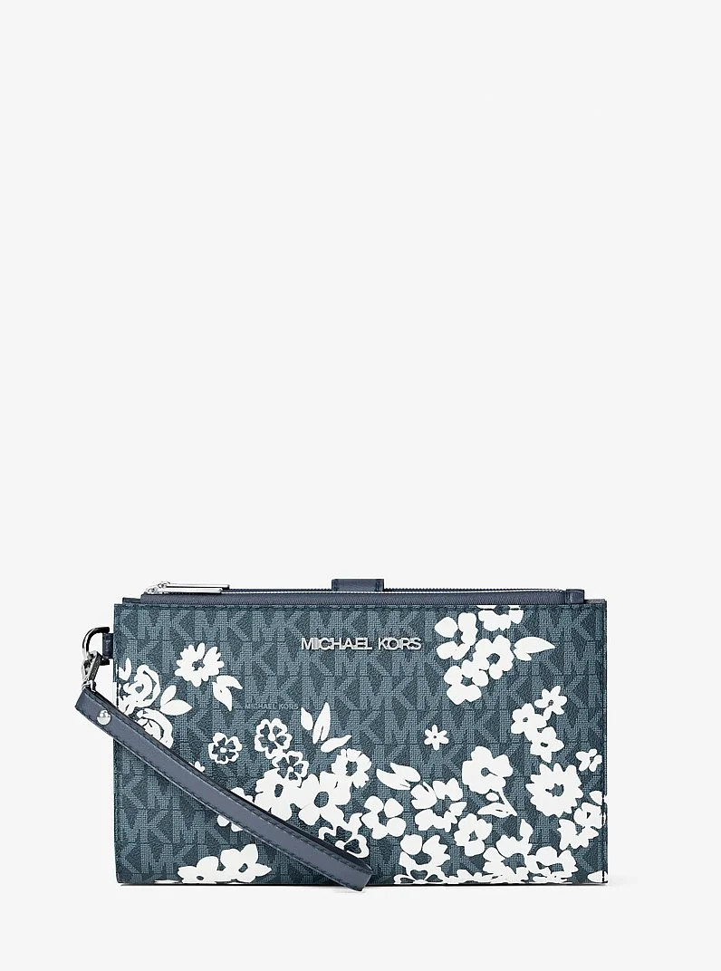 Jet Set Travel Large Printed Signature Logo Wristlet Wallet - 1