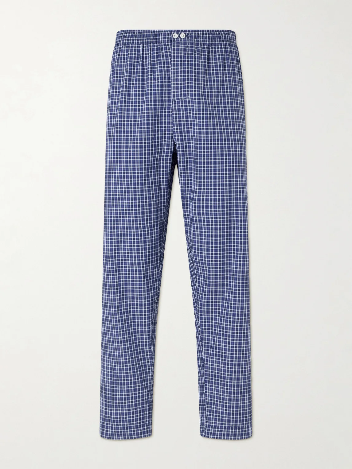 Straight-Leg Checked Organic Cotton-Poplin Pyjama Trousers - 1