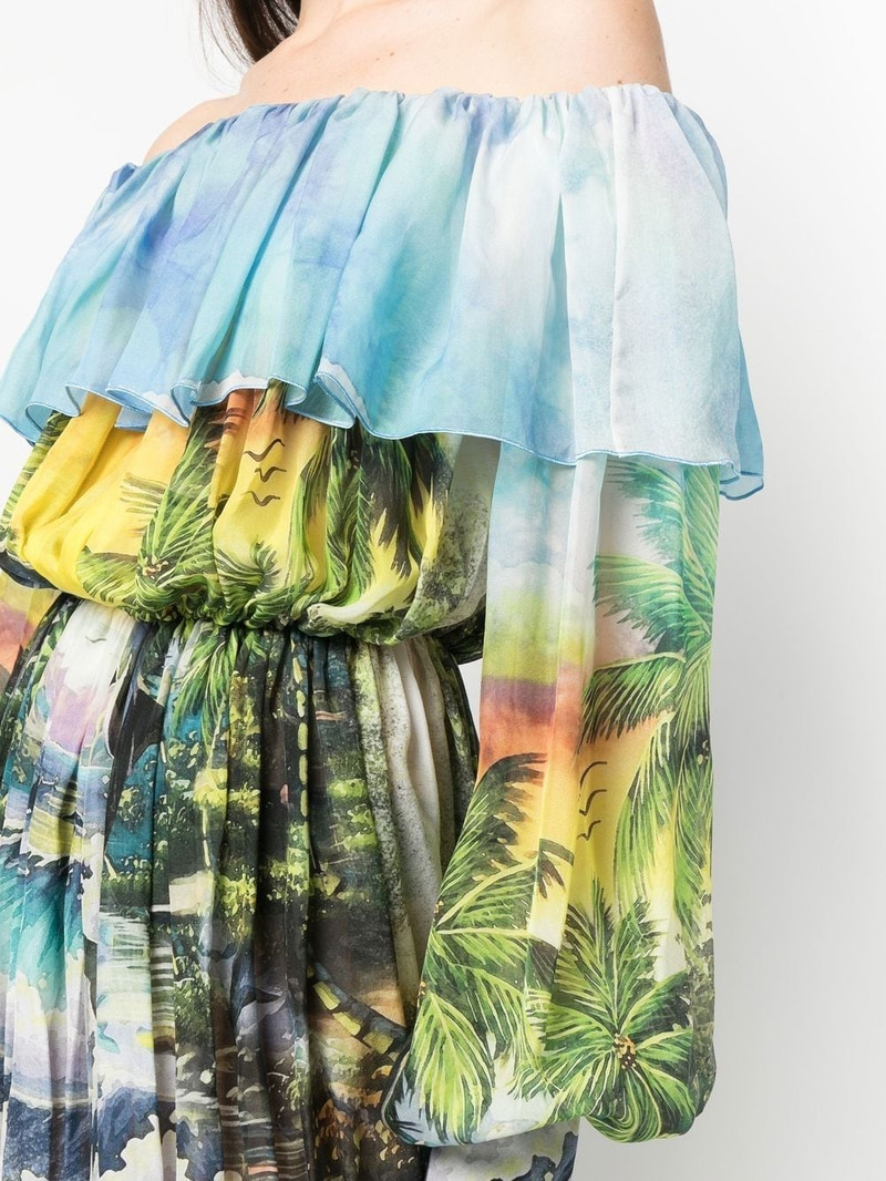 Hawaii pleated maxi dress 5