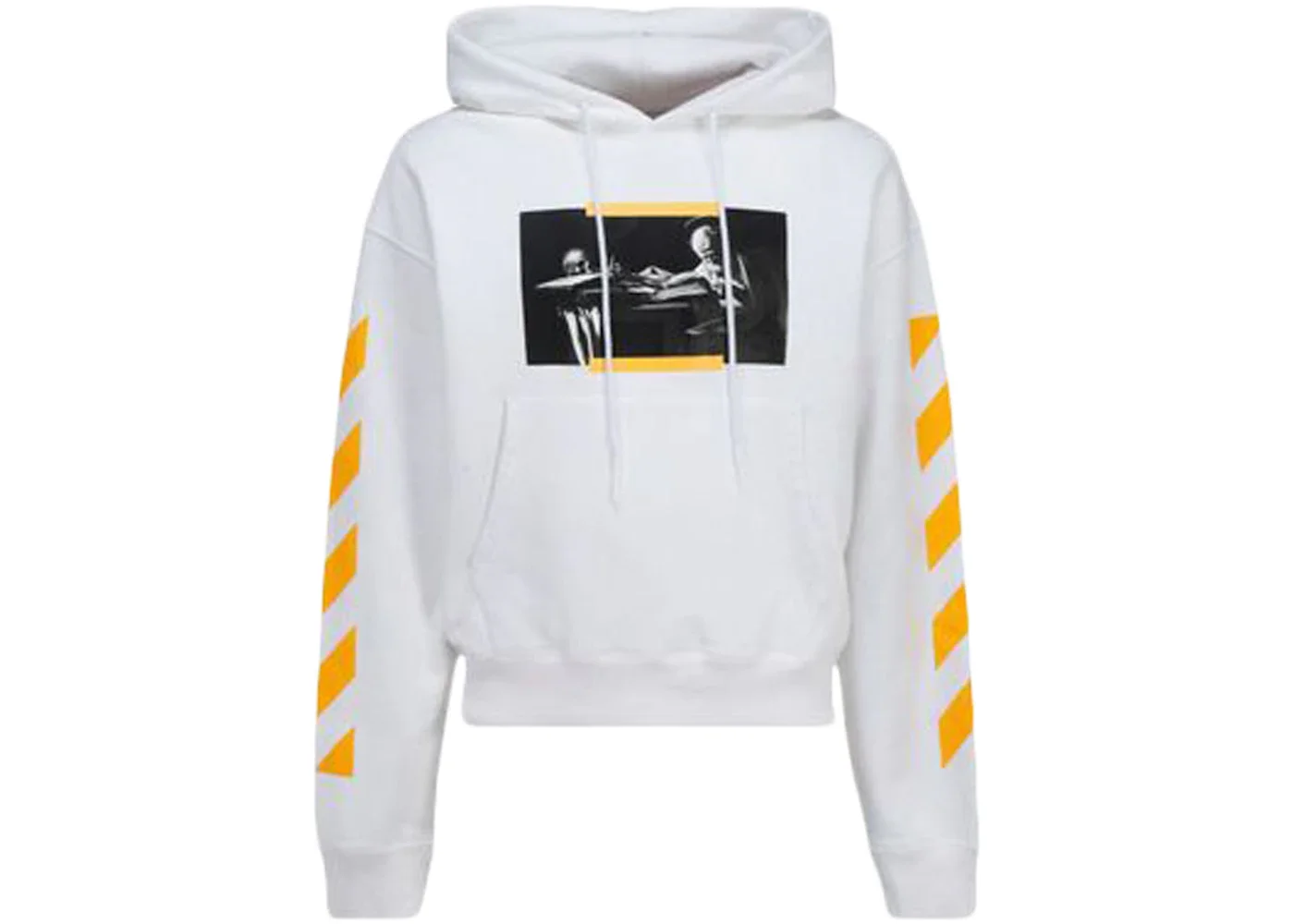 OFF-WHITE Caravaggio Saint Jerome Writing Print Hoodie White/Yellow/Black - 1