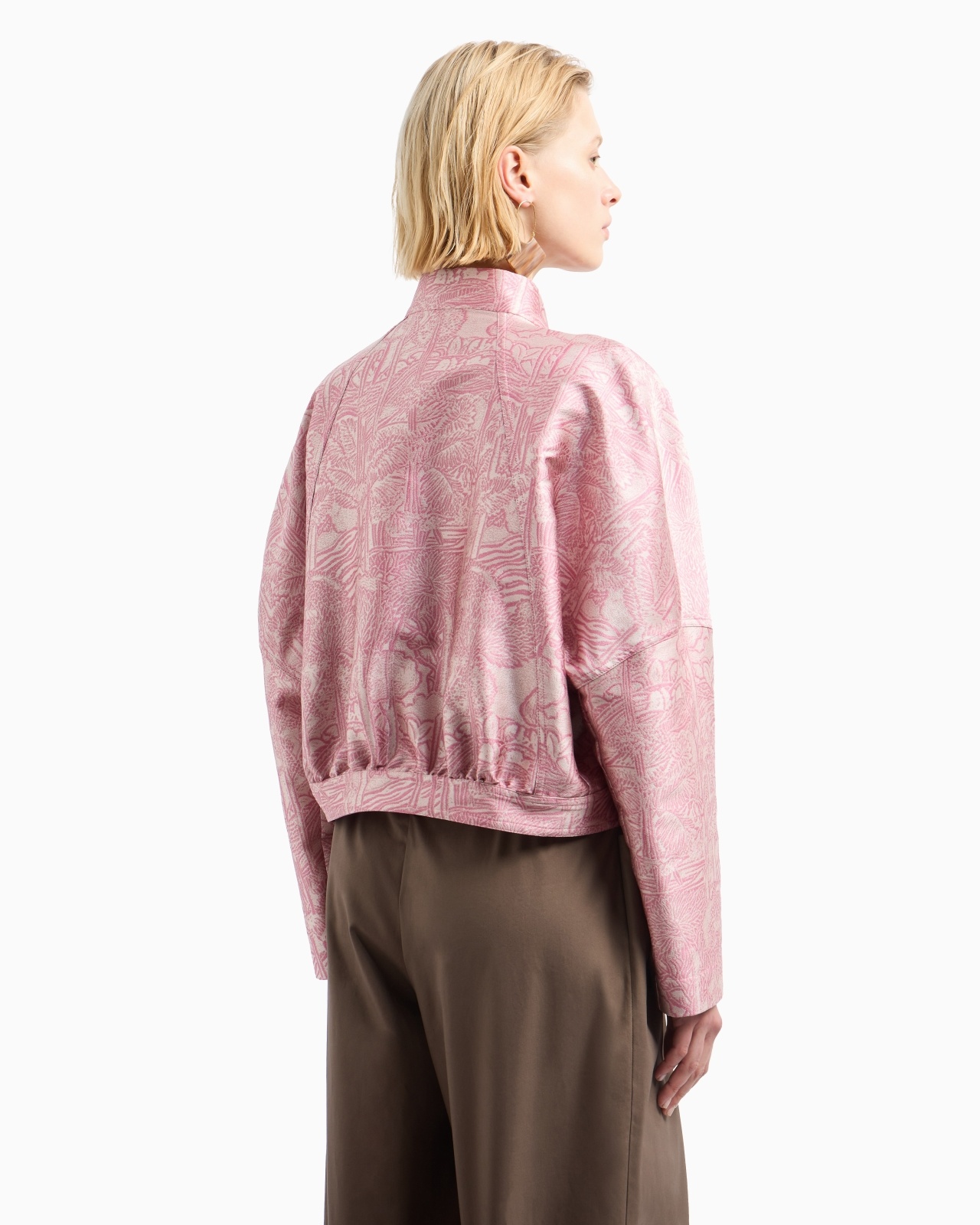 ALL-OVER JACQUARD JACKET WITH GURU COLLAR - 3