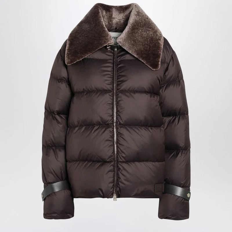 Fendi Brown Ski Down Jacket Women - 1