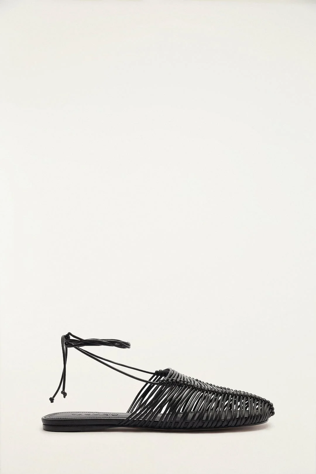 Black Macrame Mule - 1