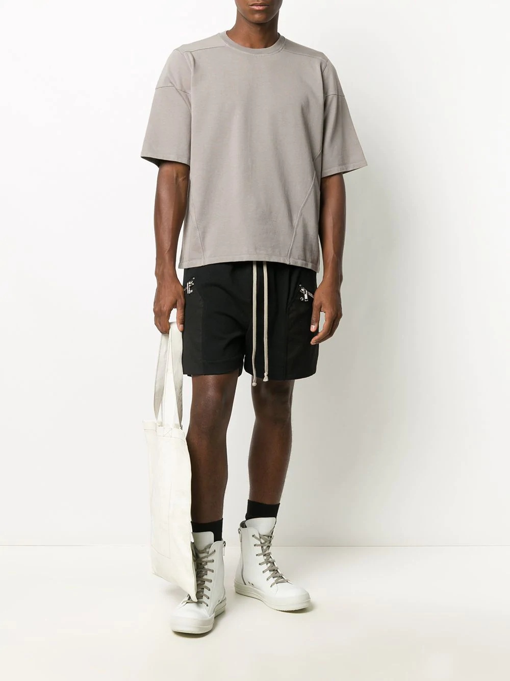 drawstring cargo shorts - 2