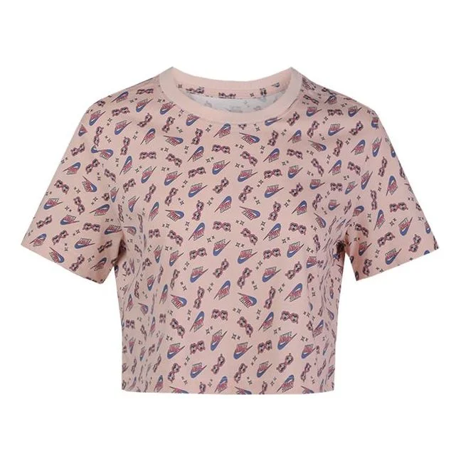(WMNS) Nike AS W Nike Sportswear Tee CROP SUMMER FUN 2 WASHED CORAL CU9698-664 - 1