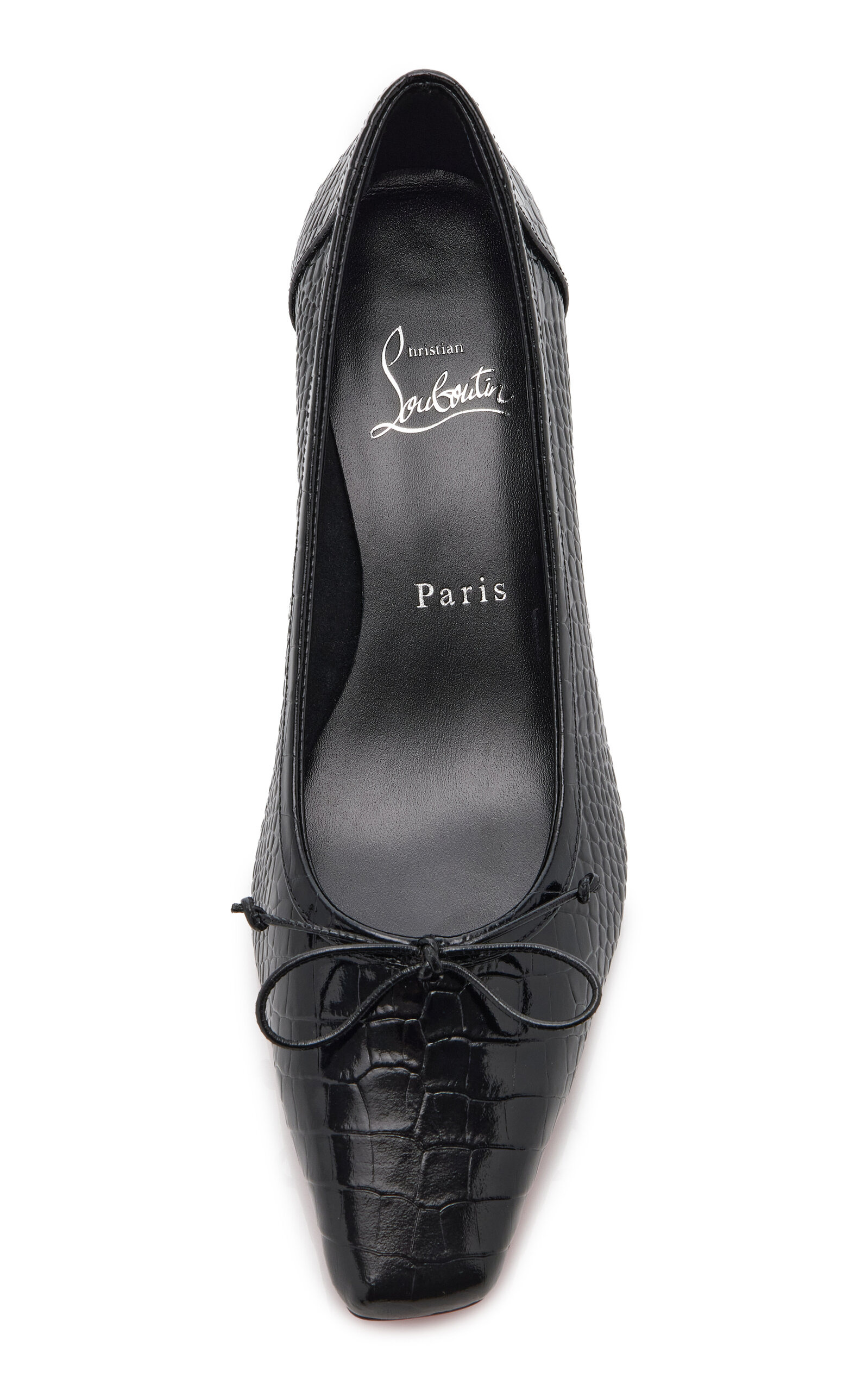 Promessina 35mm Croc-Effect Ballet Flats black - 3