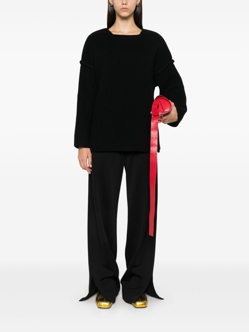 Jil Sander raised-seam sweater outlook