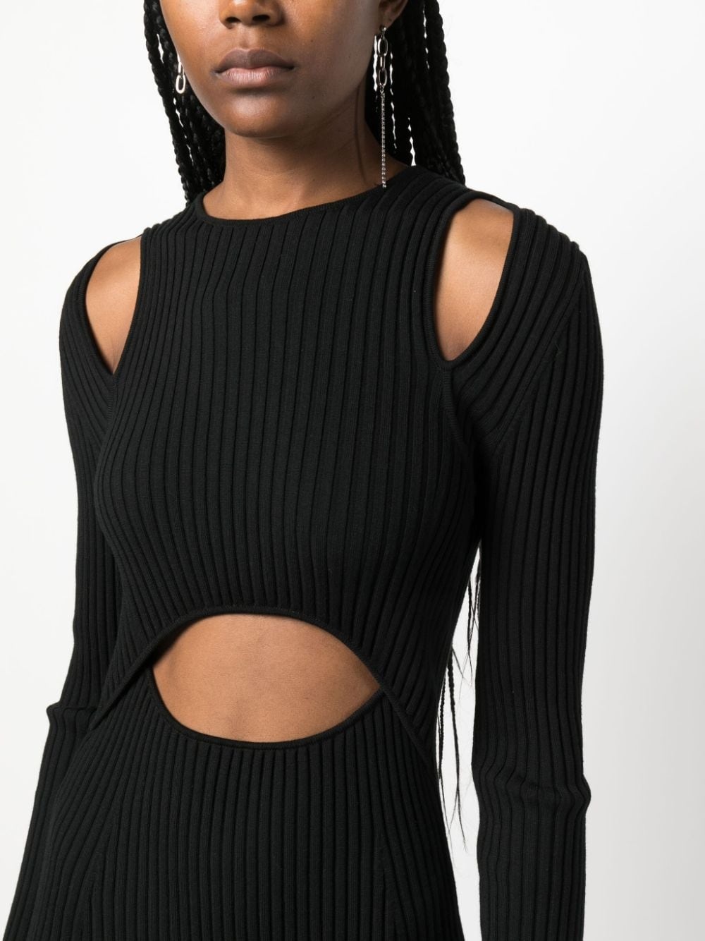 x Simkhai contoured ribbed-knit minidress - 5