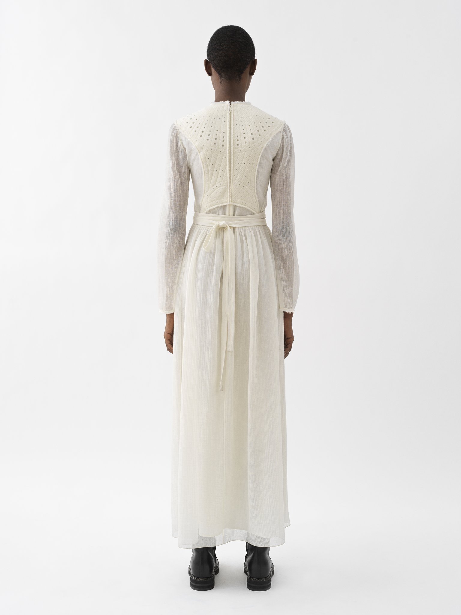 BELTED LONG DRESS - 4