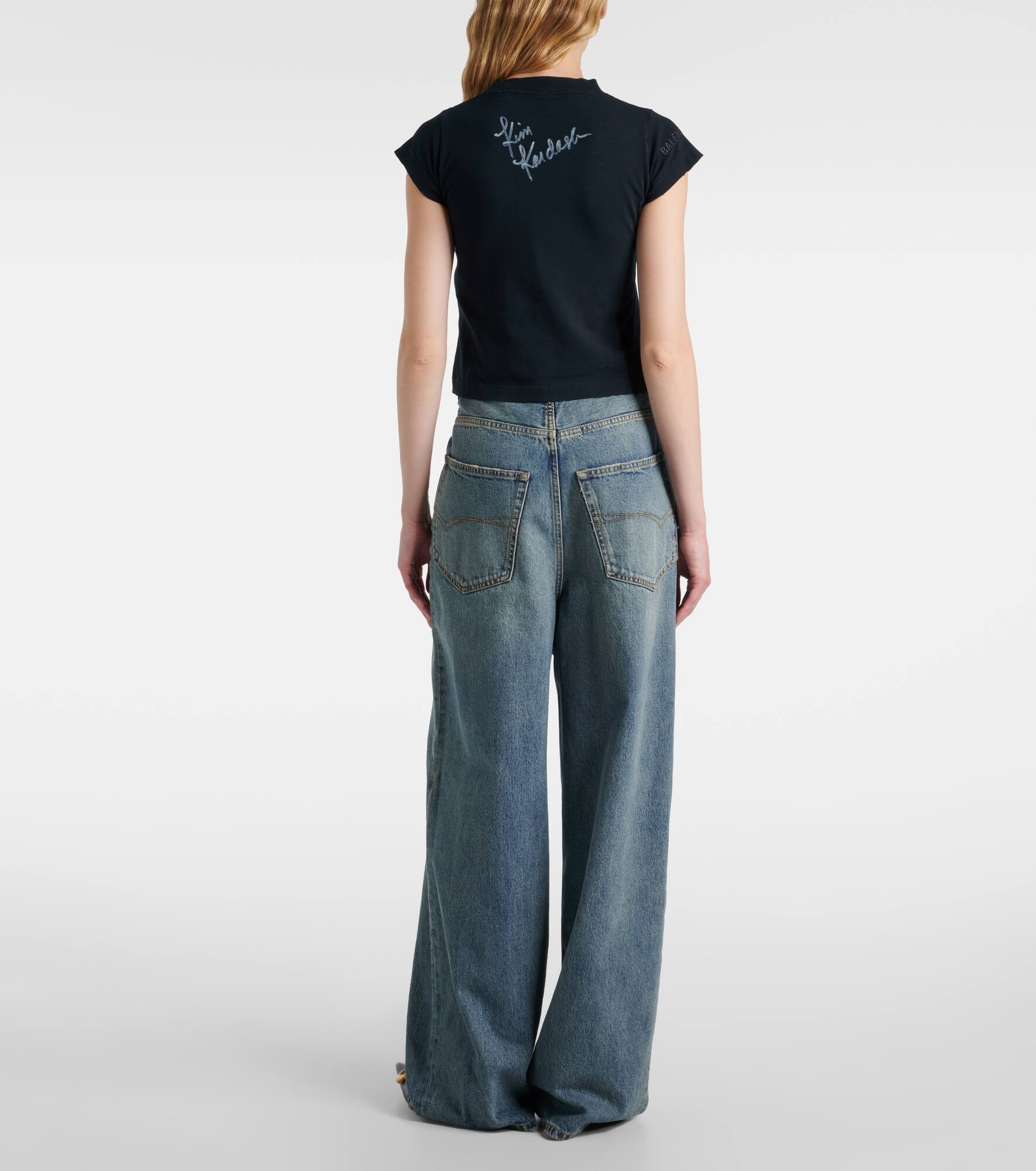 Printed cotton-blend T-shirt - 3