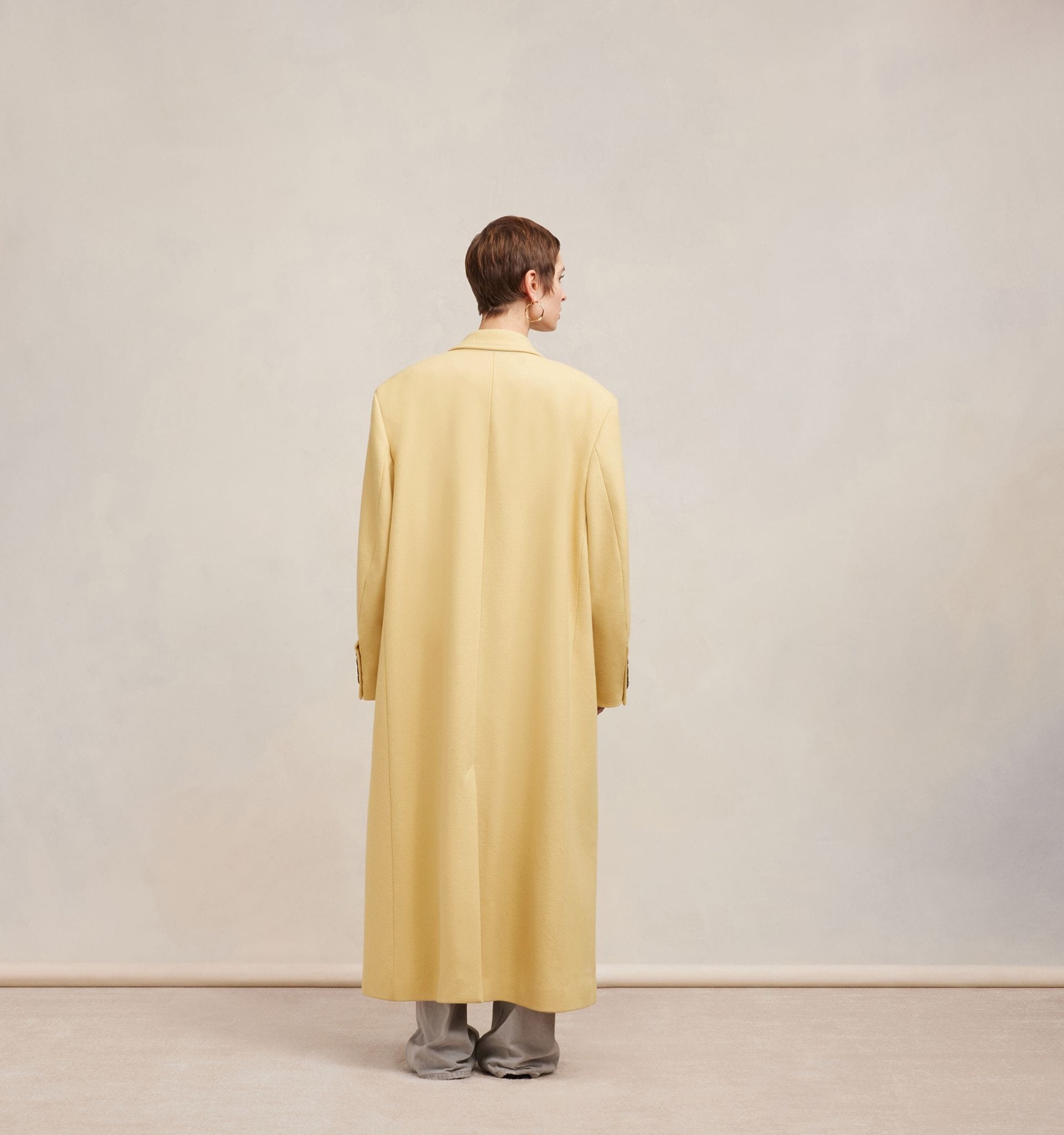Three Buttons Oversized Coat - 5