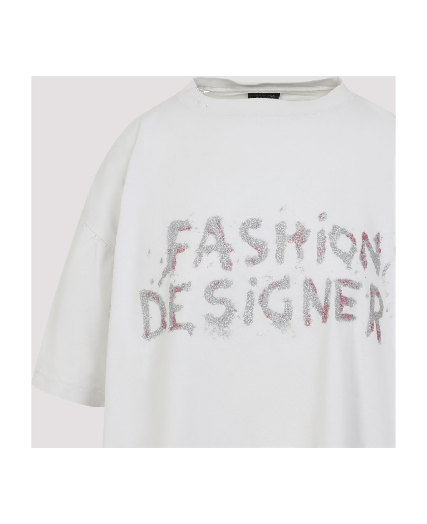 White Cotton T-shirt - 5