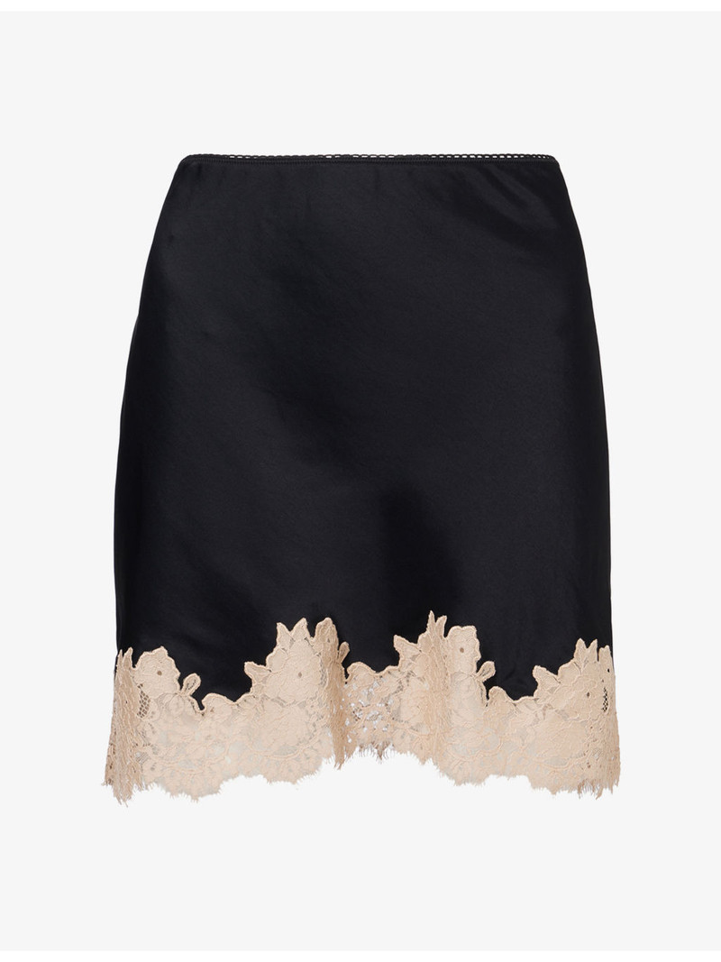 Ariah Lace-Trim Satin Mini Skirt 1