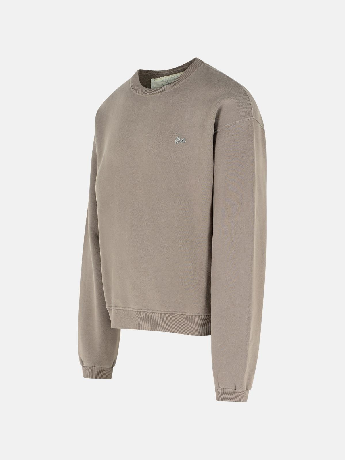 TAUPE COTTON SWEATSHIRT - 2
