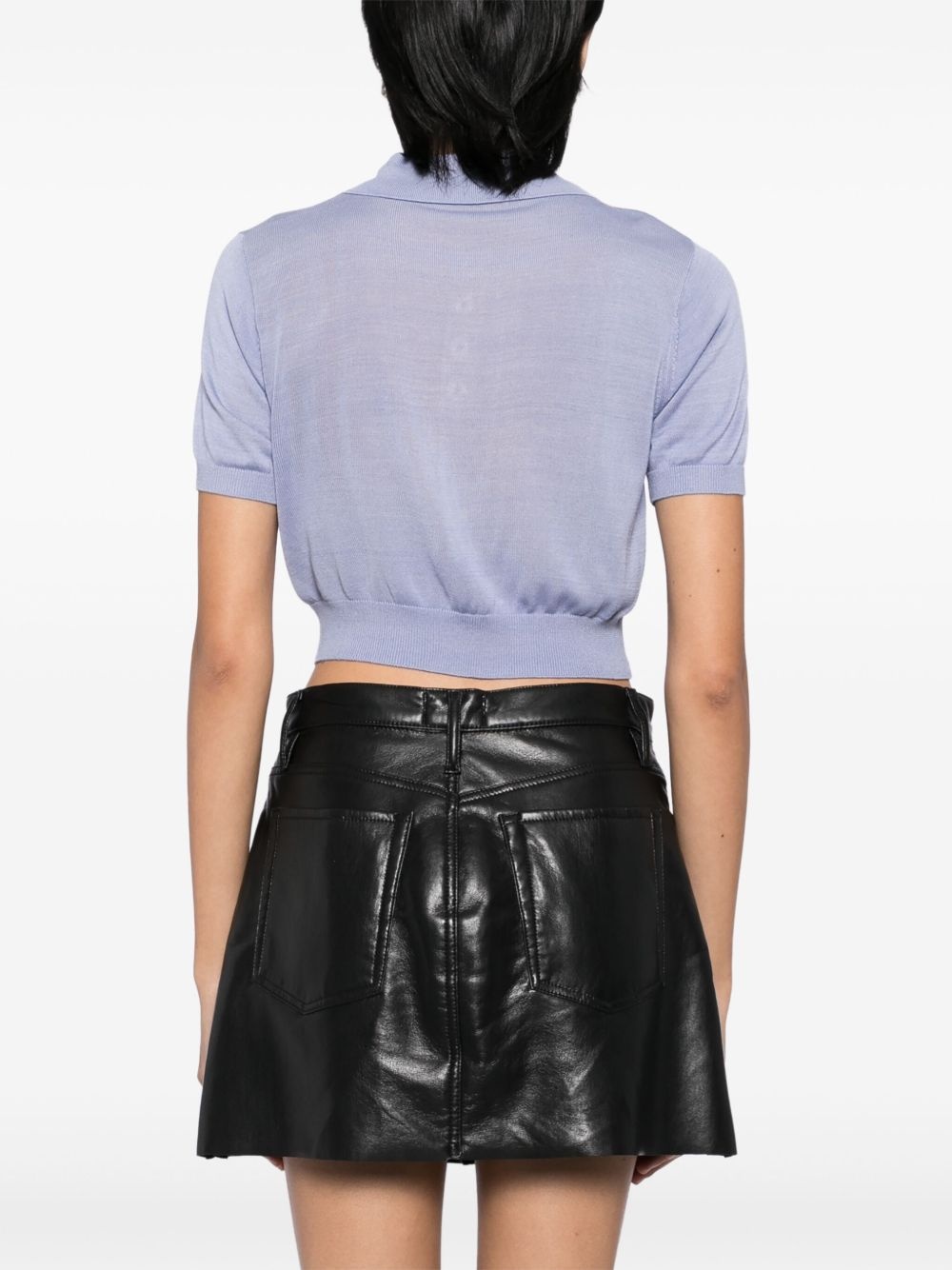 knitted polo top - 4
