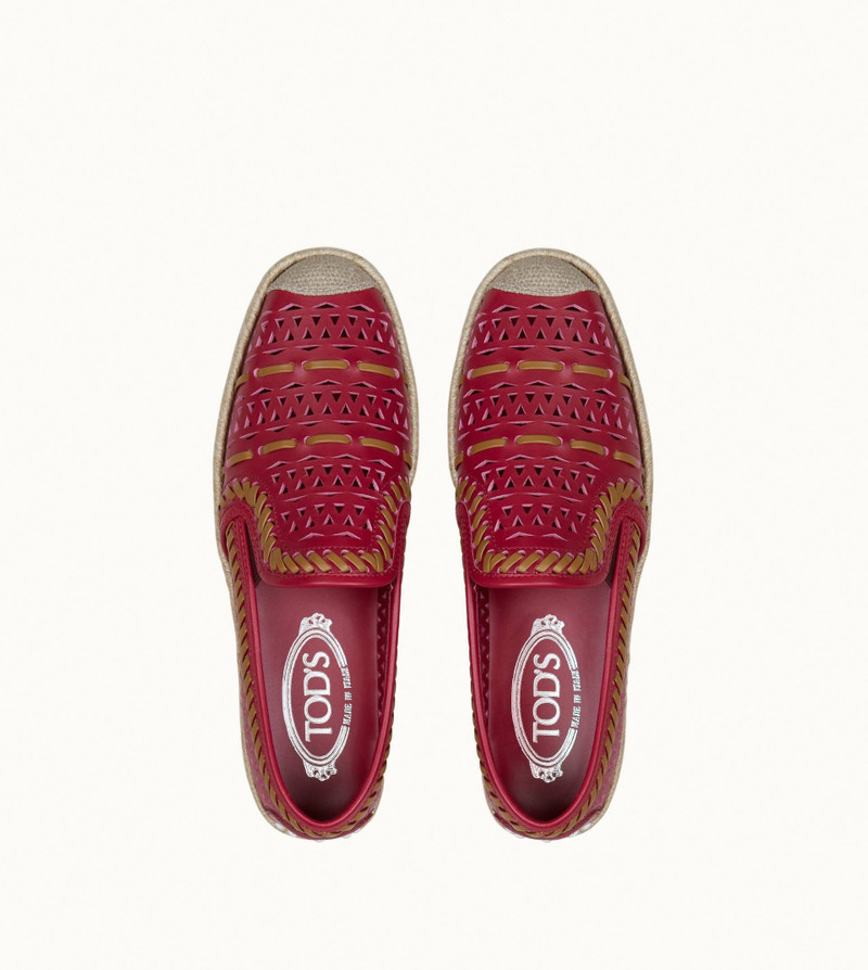 Tod's SLIP-ONS IN LEATHER - VIOLET, BROWN outlook