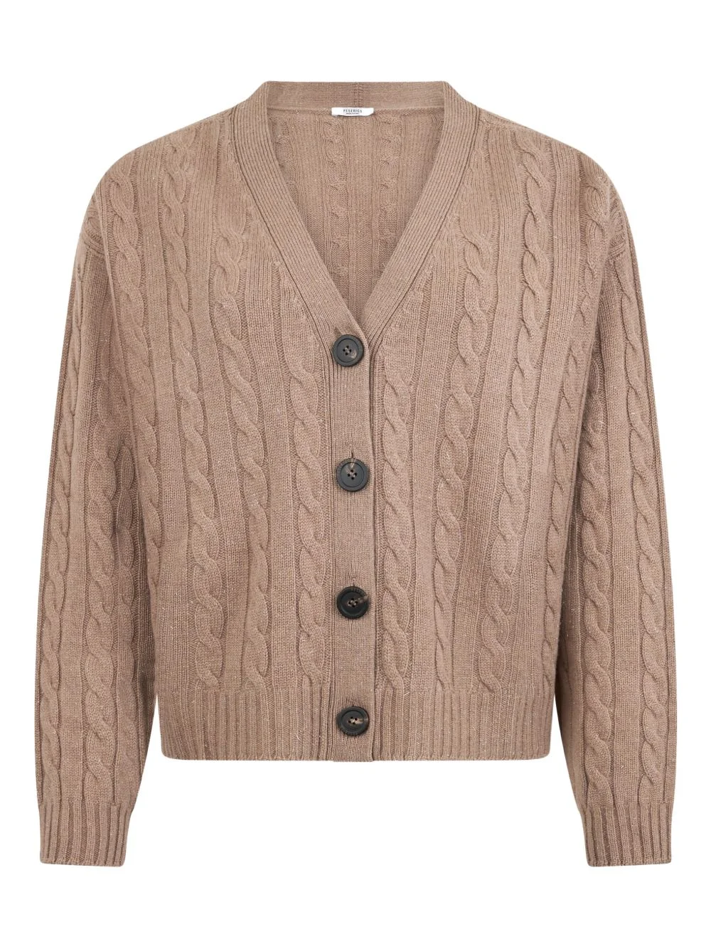 cable-knit button cardigan - 1