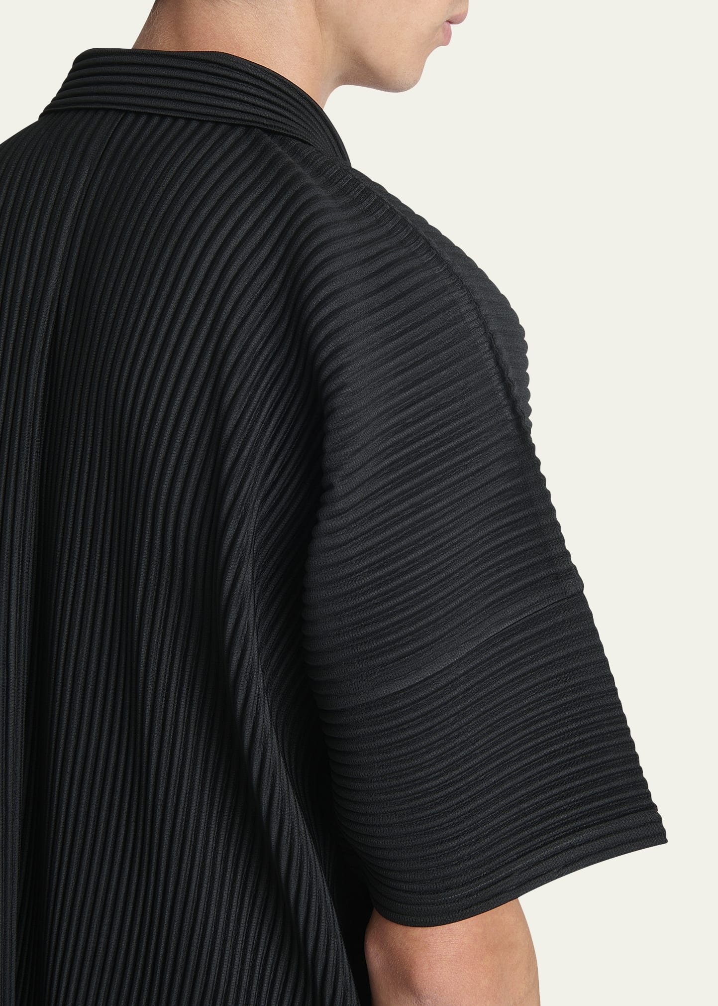 Men's Pleated Button-Down Shirt - 5